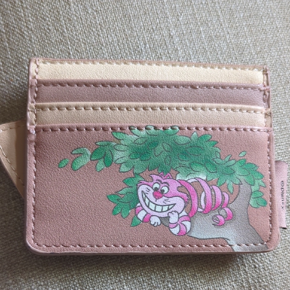 Disney Pink and Green Cheshire Cat Card Holder- Alice In Wonderland